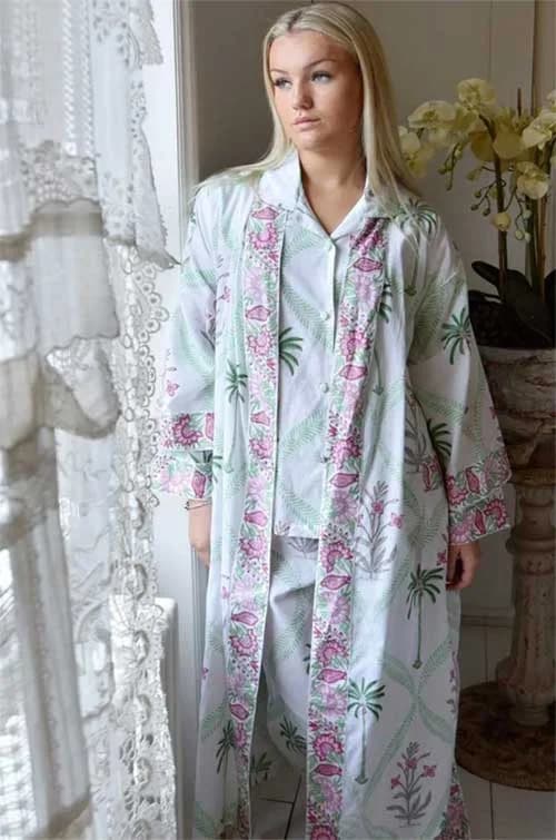 Ladies Cotton Dressing Gown